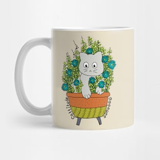 Cat in planter Mug